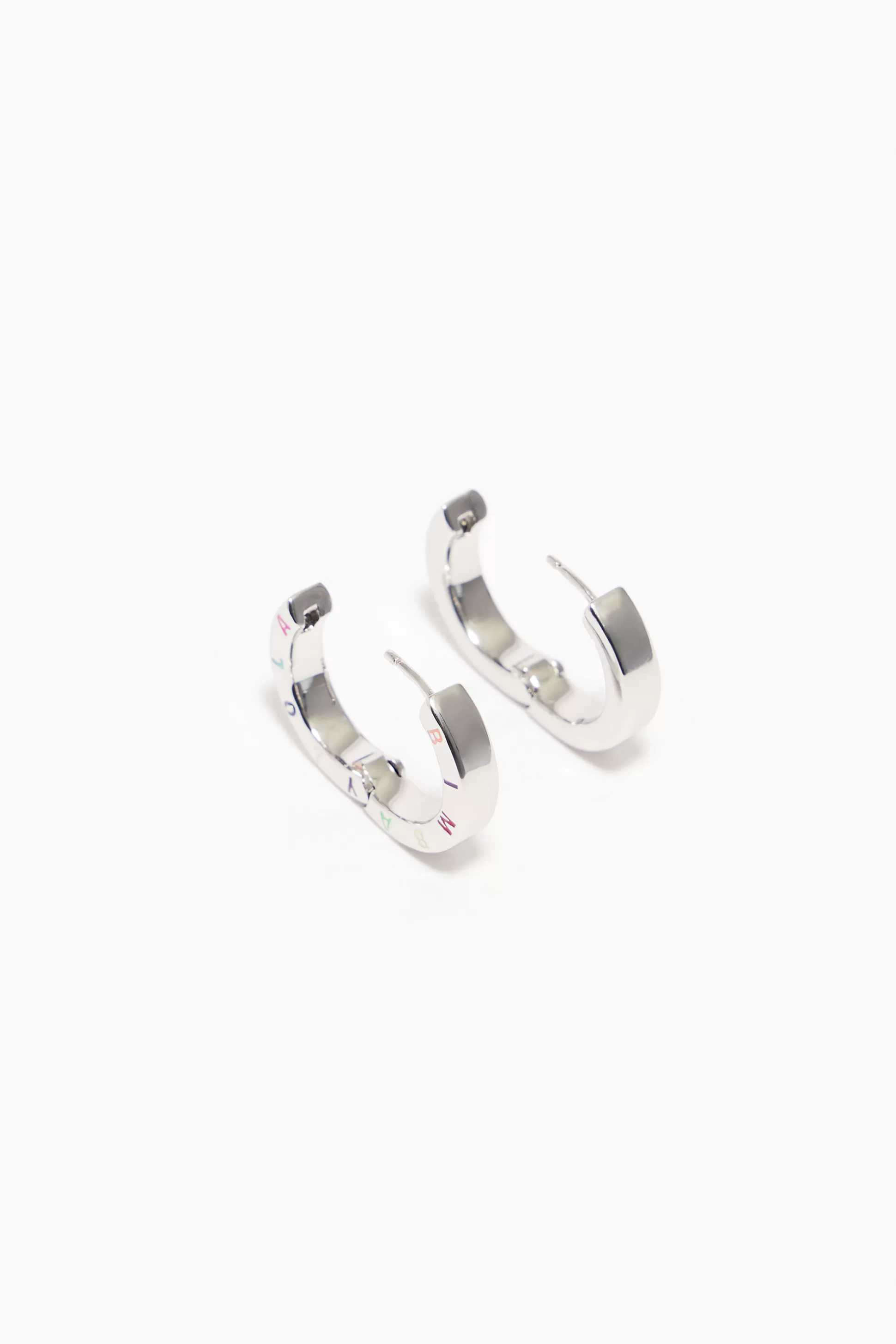 Cheap BIMBA Y LOLA Brincos Argola Logo Prateado Escuro Multicoloridos Dark Silver