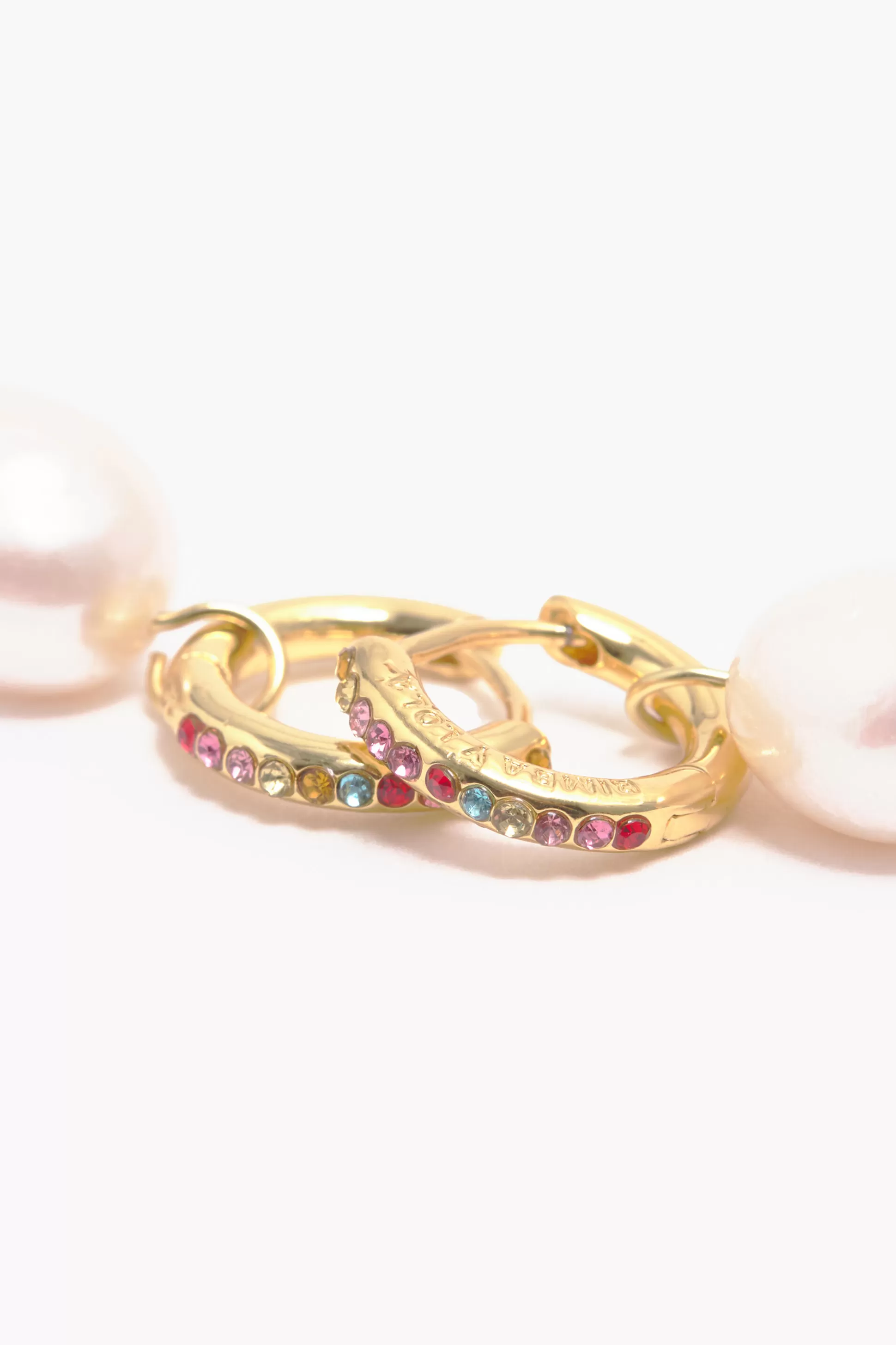 Outlet BIMBA Y LOLA Brincos Argola Mini Perola Multicoloridos Pearl