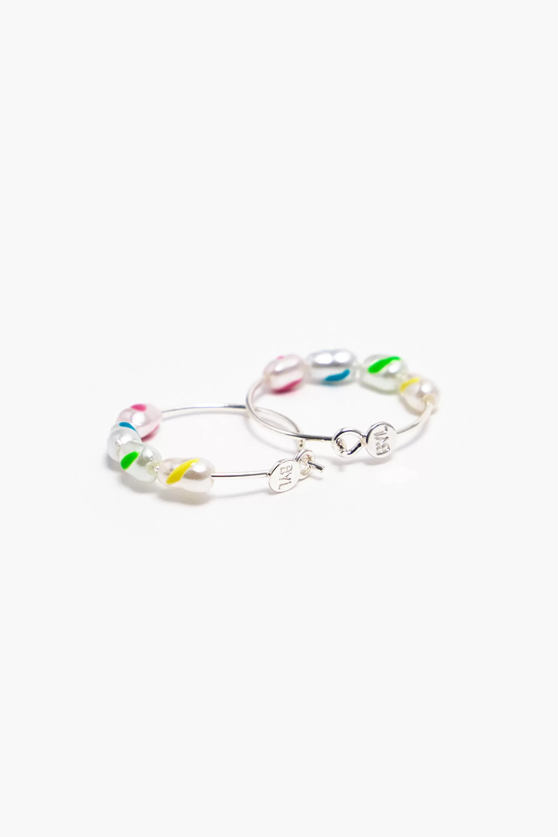 Discount BIMBA Y LOLA Brincos Argola Pequenos Perolas Multicoloridos Blue