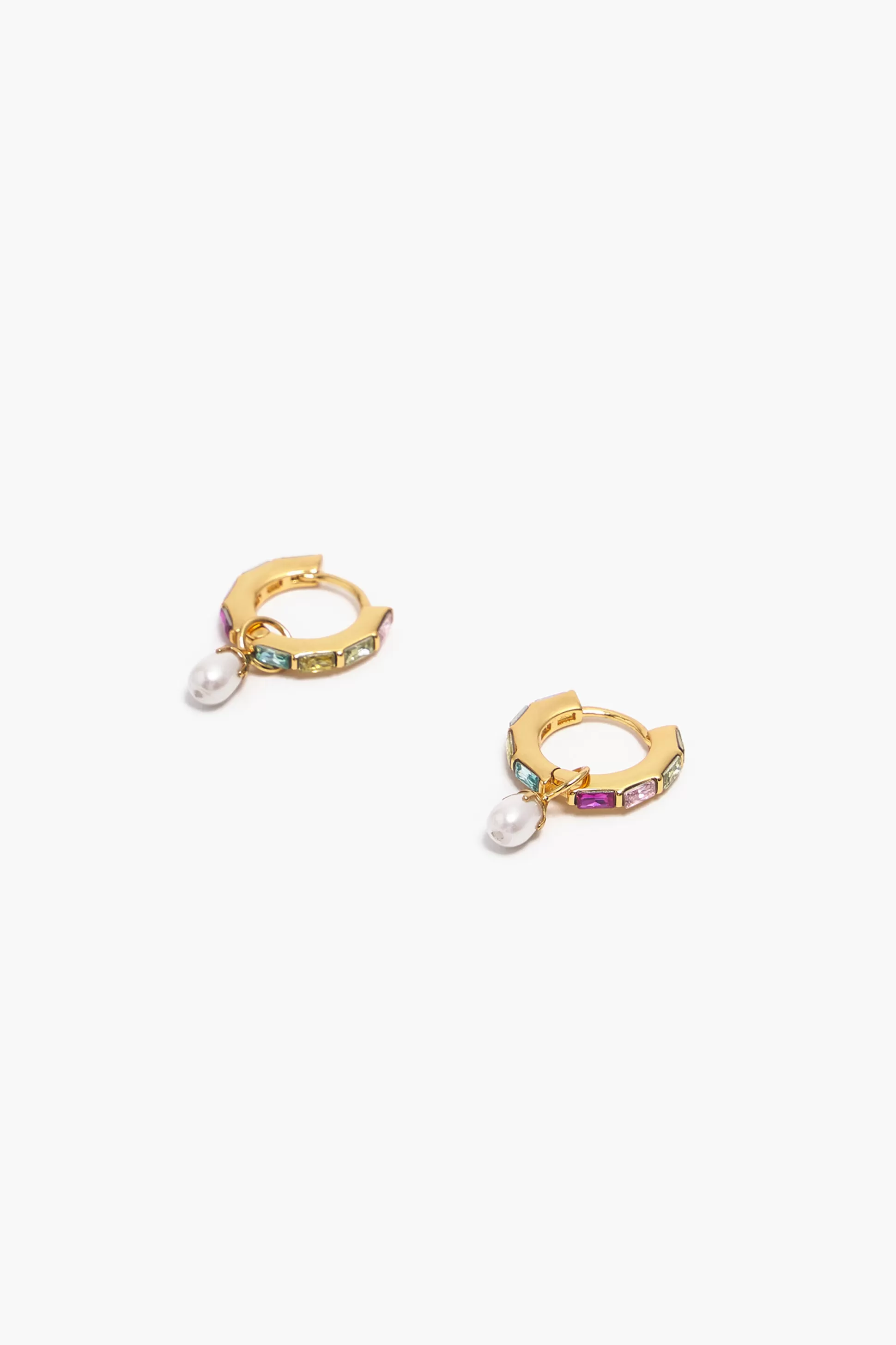 Sale BIMBA Y LOLA Brincos Argola Perola Cristais Multicoloridos Pastel Pink