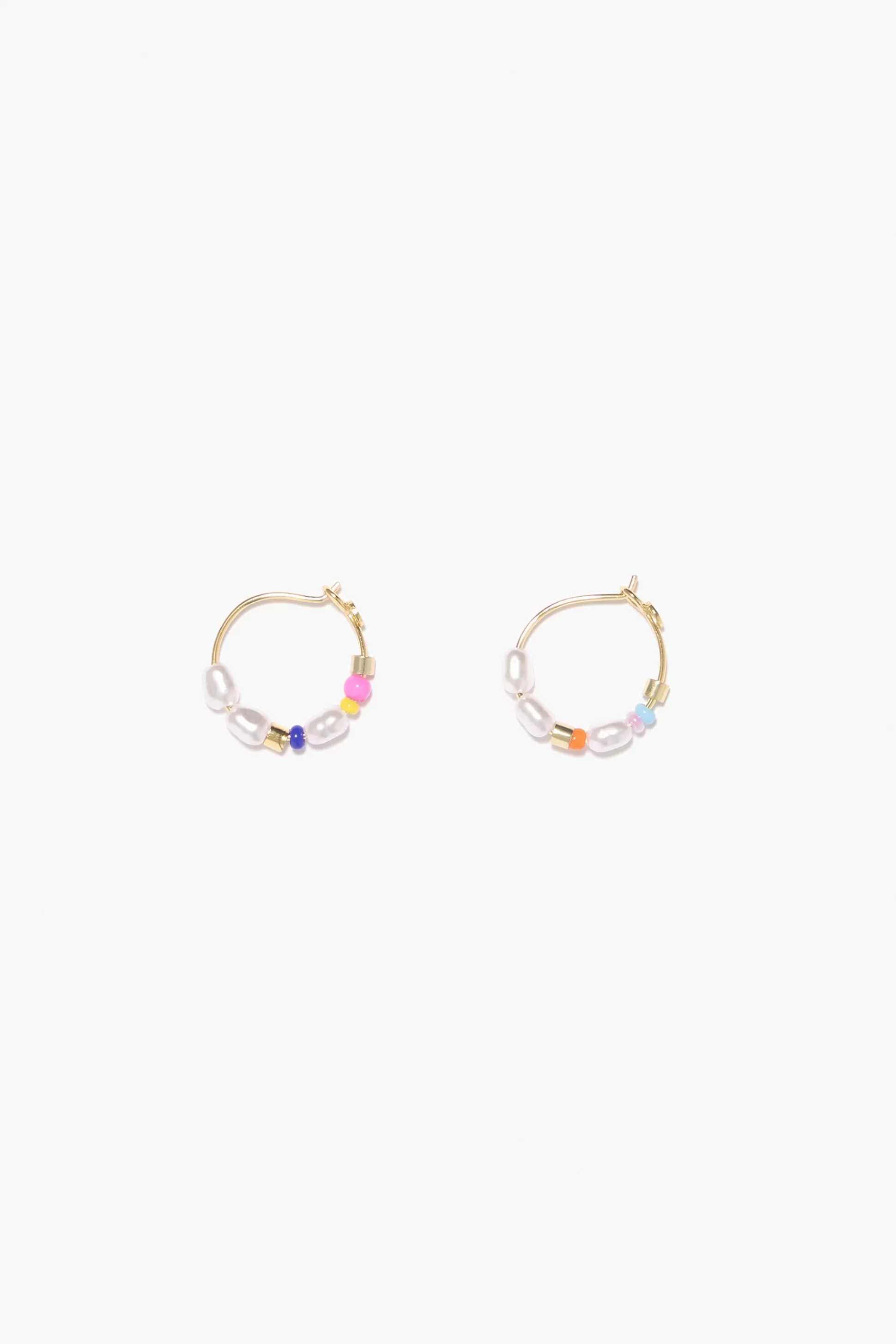 Best BIMBA Y LOLA Brincos Argola Perolas Missangas Multicoloridos Blue