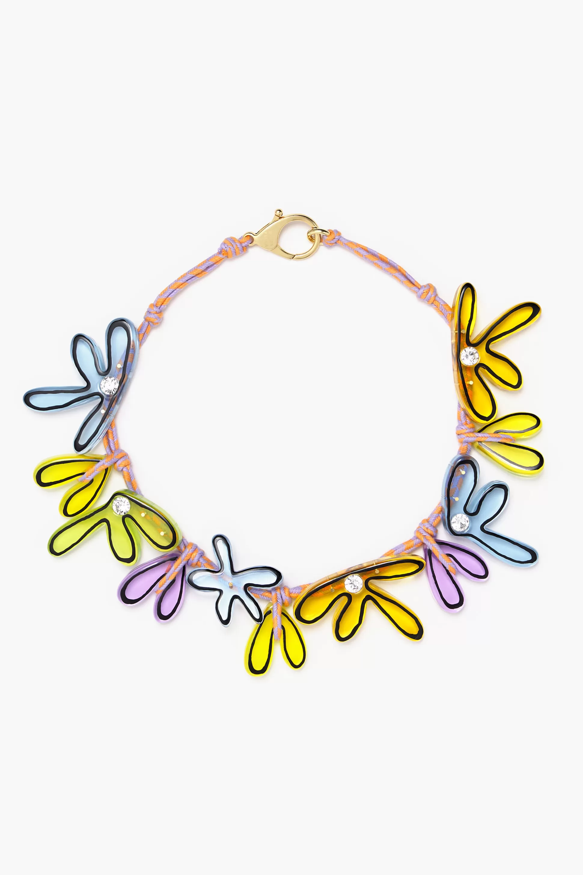 Clearance BIMBA Y LOLA Colar Cordao Flores Multicolorido Pastel Pink