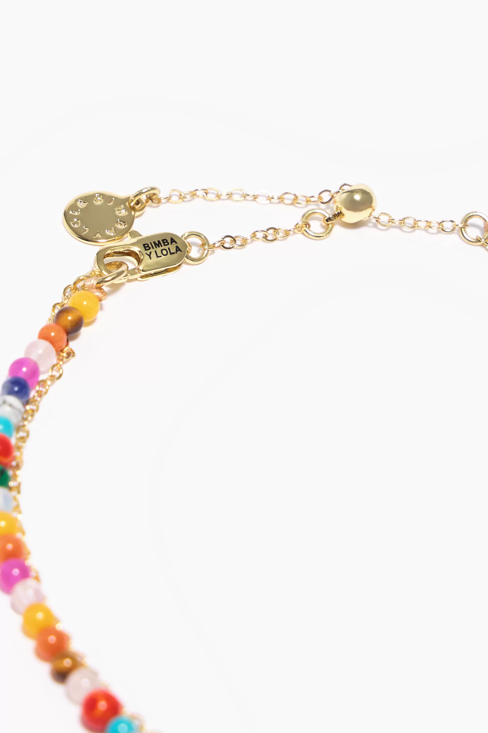 Hot BIMBA Y LOLA Colar Pedras E Corrente Multicolorida Blue