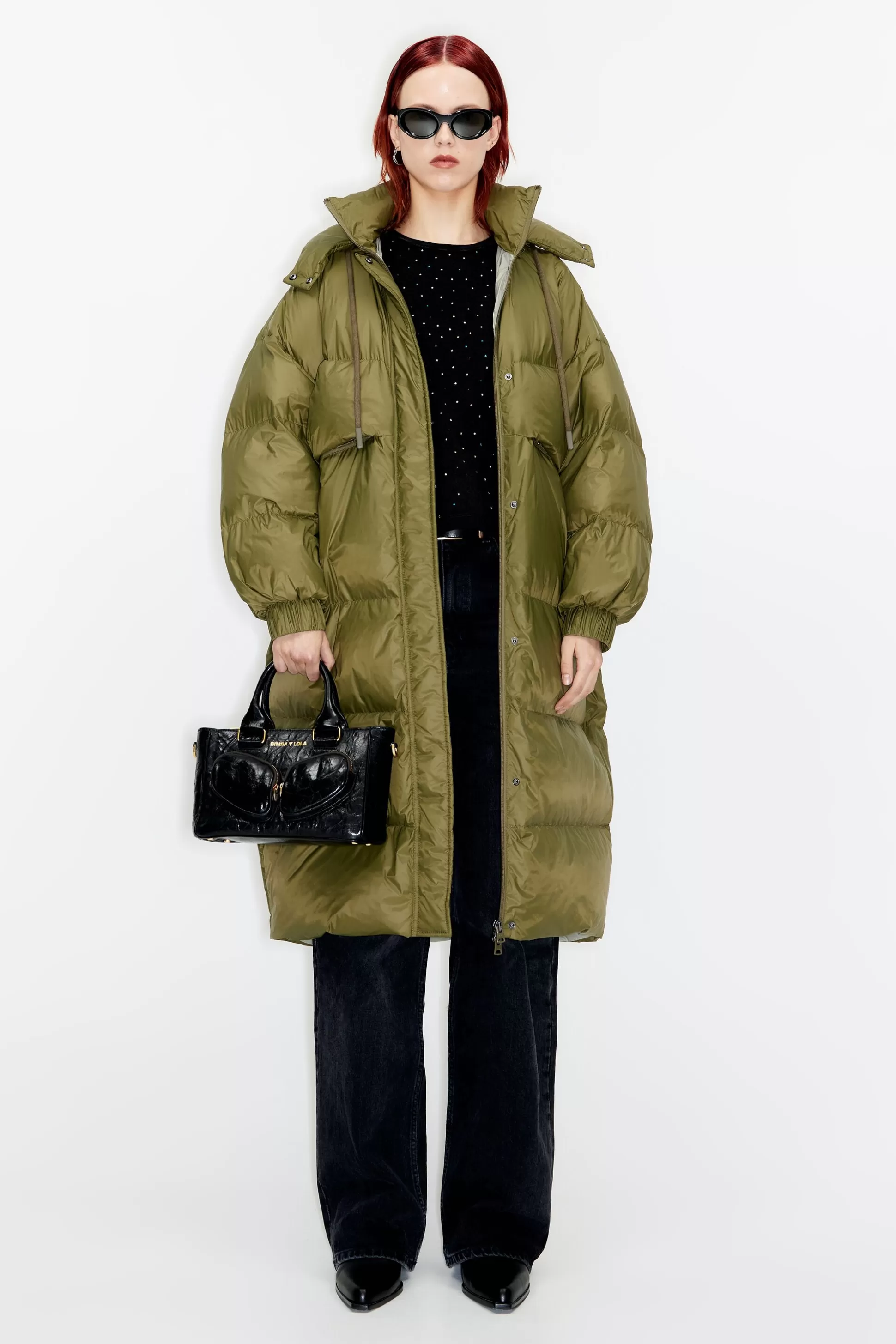 Sale BIMBA Y LOLA T-Shirt Boxy Pedras Multicoloridas Preta Washed Black